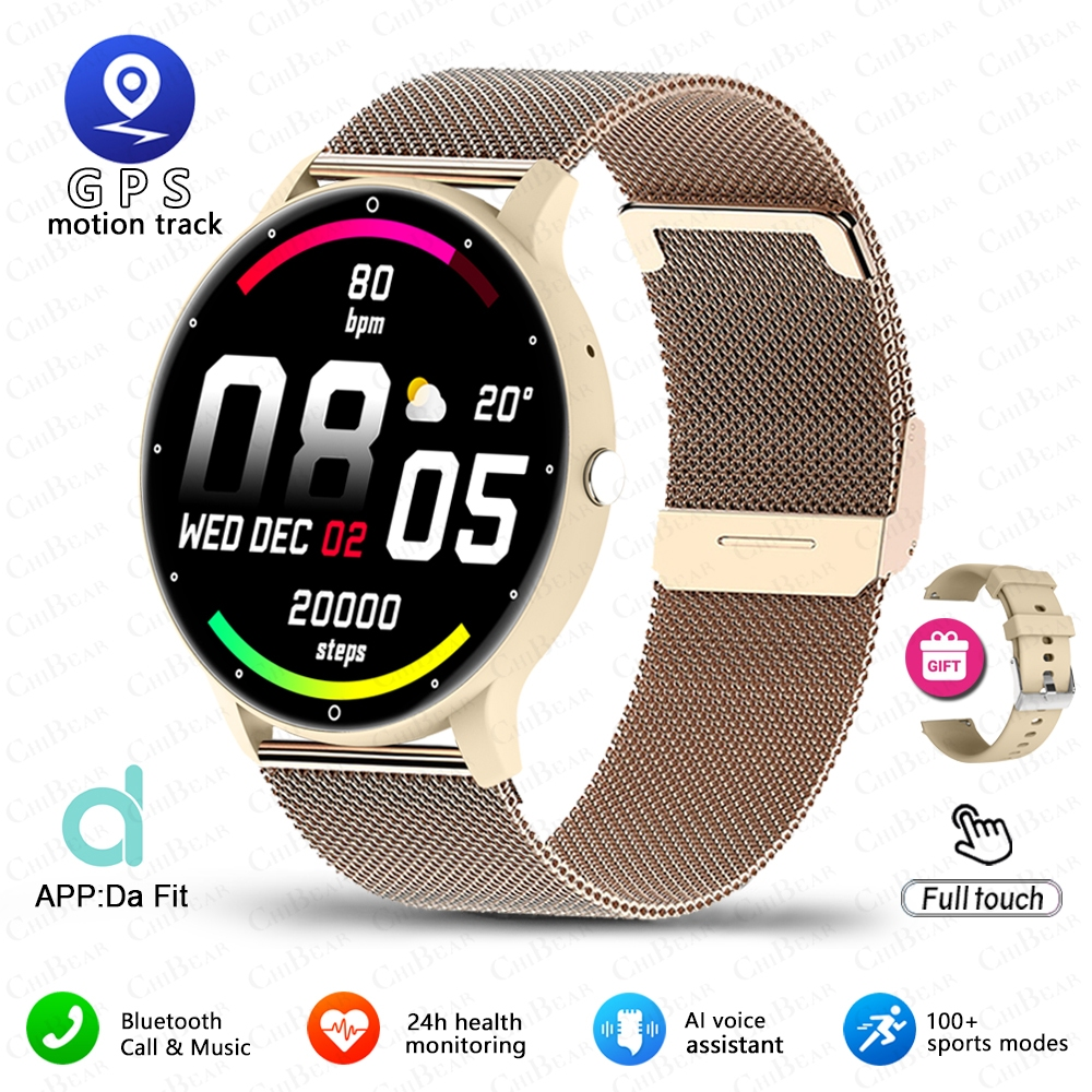 Smartwatch 1.28 Polegada Tela De Toque Completa Modo Esportivo Freqüência Cardíaca Movimento Pista Relógio Android IOS E