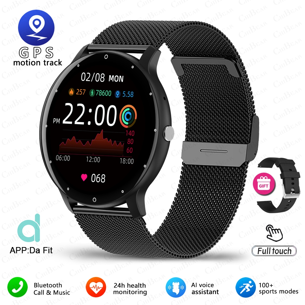 Smartwatch 1.28 Polegada Tela De Toque Completa Modo Esportivo Freqüência Cardíaca Movimento Pista Relógio Android IOS E